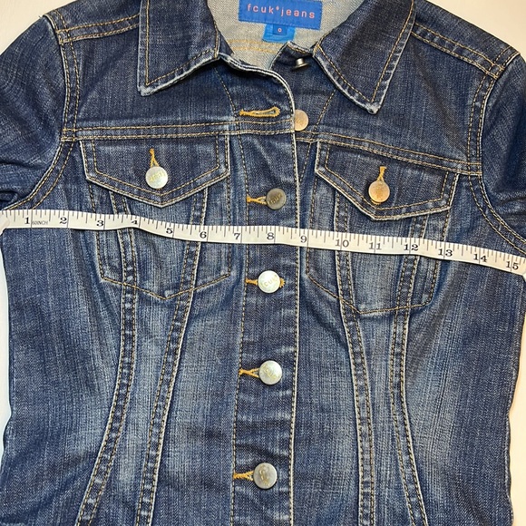 Fcuk blue Jean jacket Size 0 - Picture 7 of 9